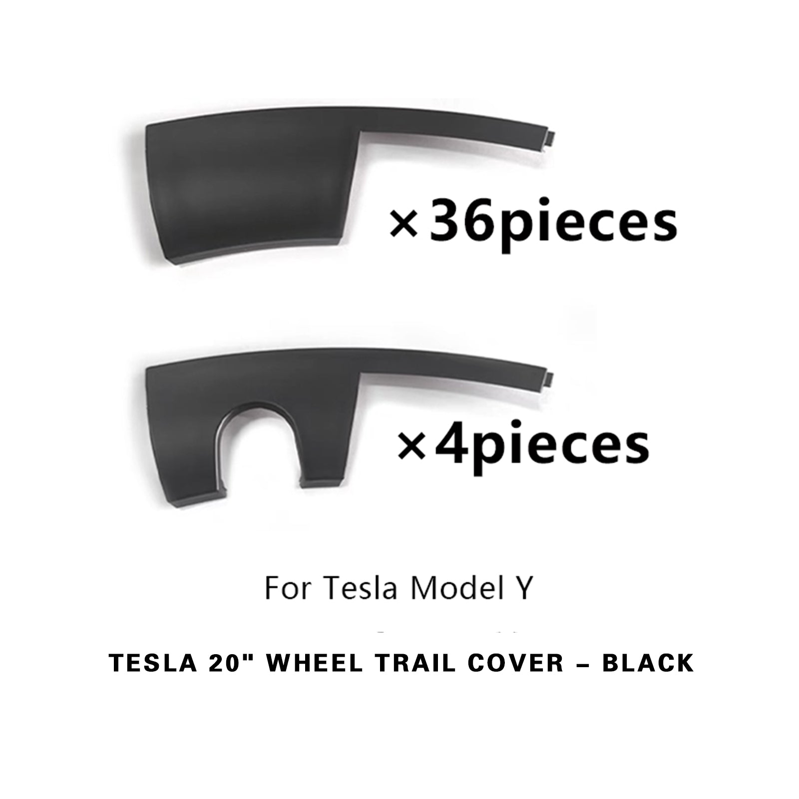 4-piece set of full coverage blade wheel covers suitable for TESLA vehicles, 20/21 inch wheel hub covers, car replacement parts suitable for Tesla Model Y.