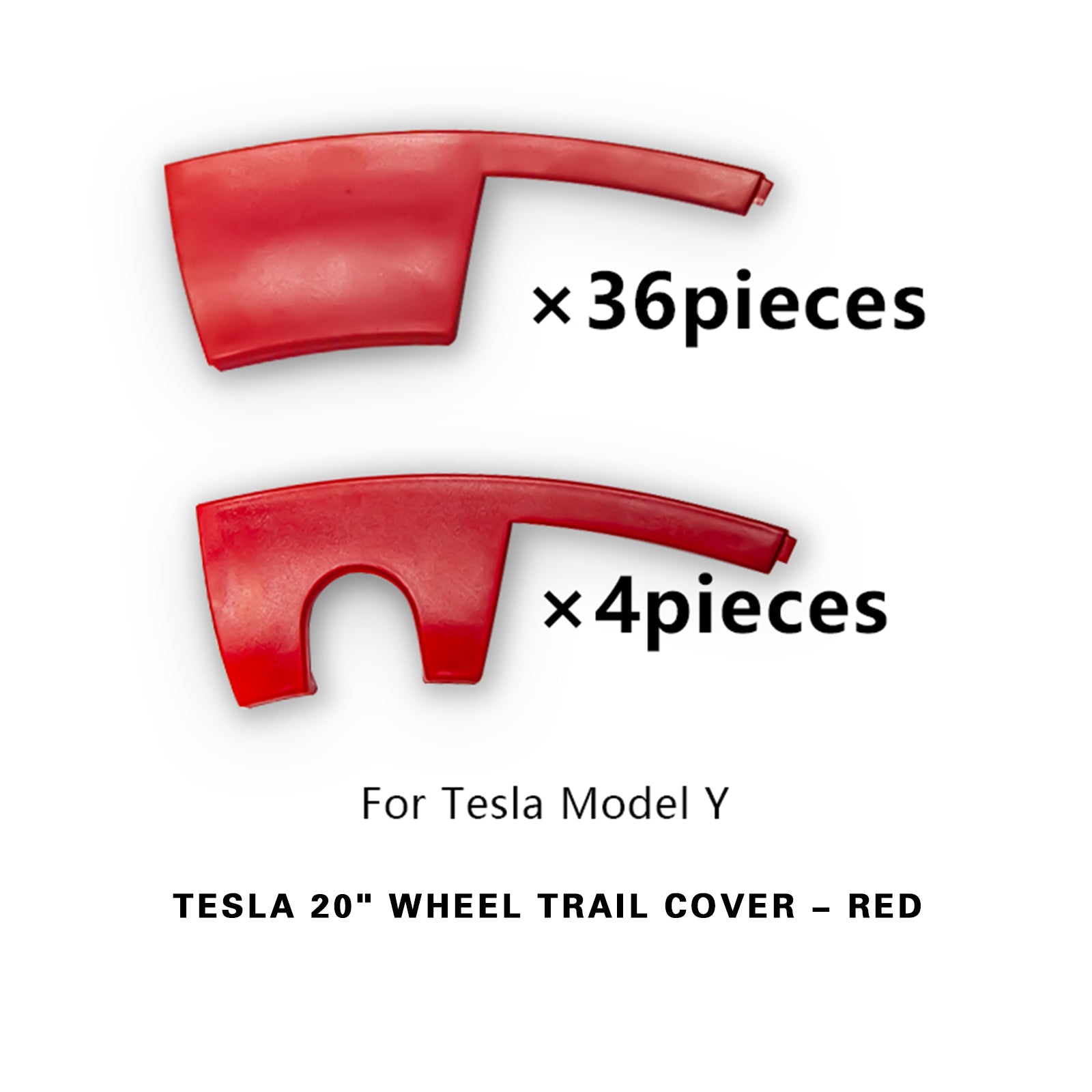 4-piece set of full coverage blade wheel covers suitable for TESLA vehicles, 20/21 inch wheel hub covers, car replacement parts suitable for Tesla Model Y.